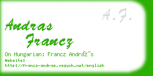 andras francz business card